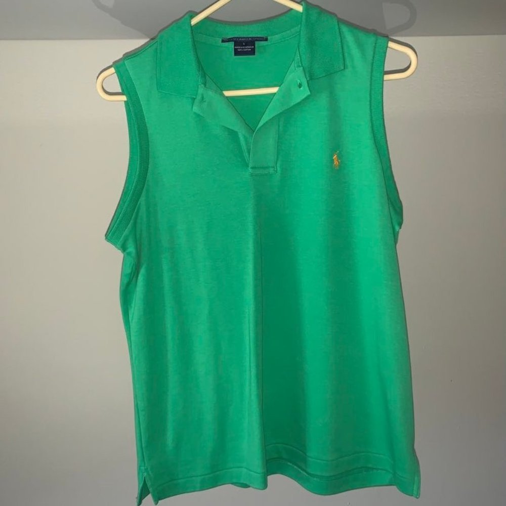 Ralph Lauren Sport Sleeveless Golf Polo Shirt Top